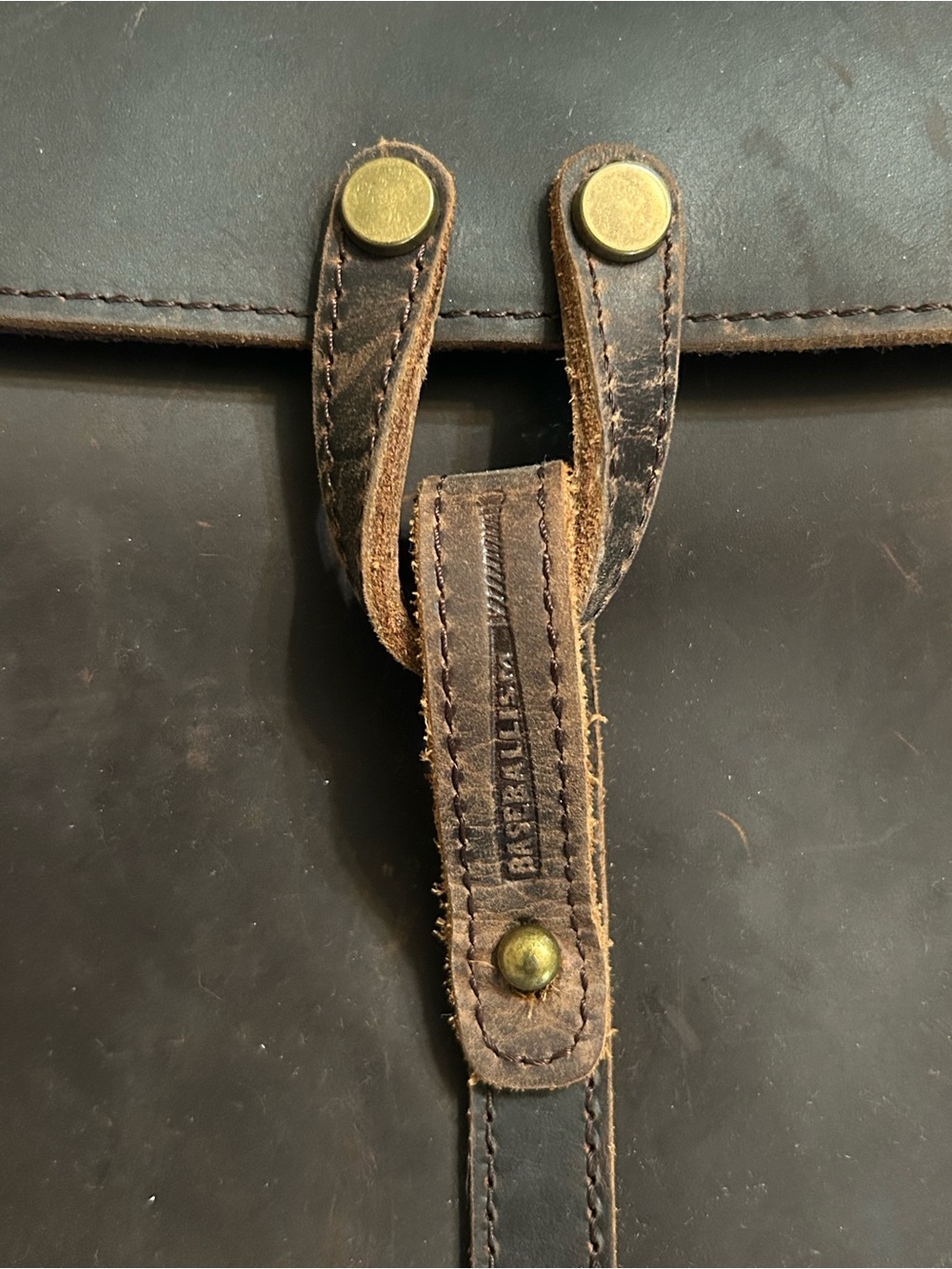 Leather Crossbody Bag in Dark Brown - Classic Women's Shoulder Bag - Picture 5 of 11